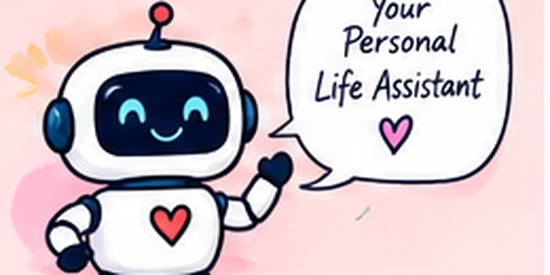 Hand-drawn friendly AI assistant